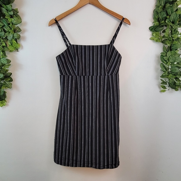 Kendall & Kylie Striped Strappy Body Hugging Mini Dress-Adjustable Strap, small - Picture 2 of 16